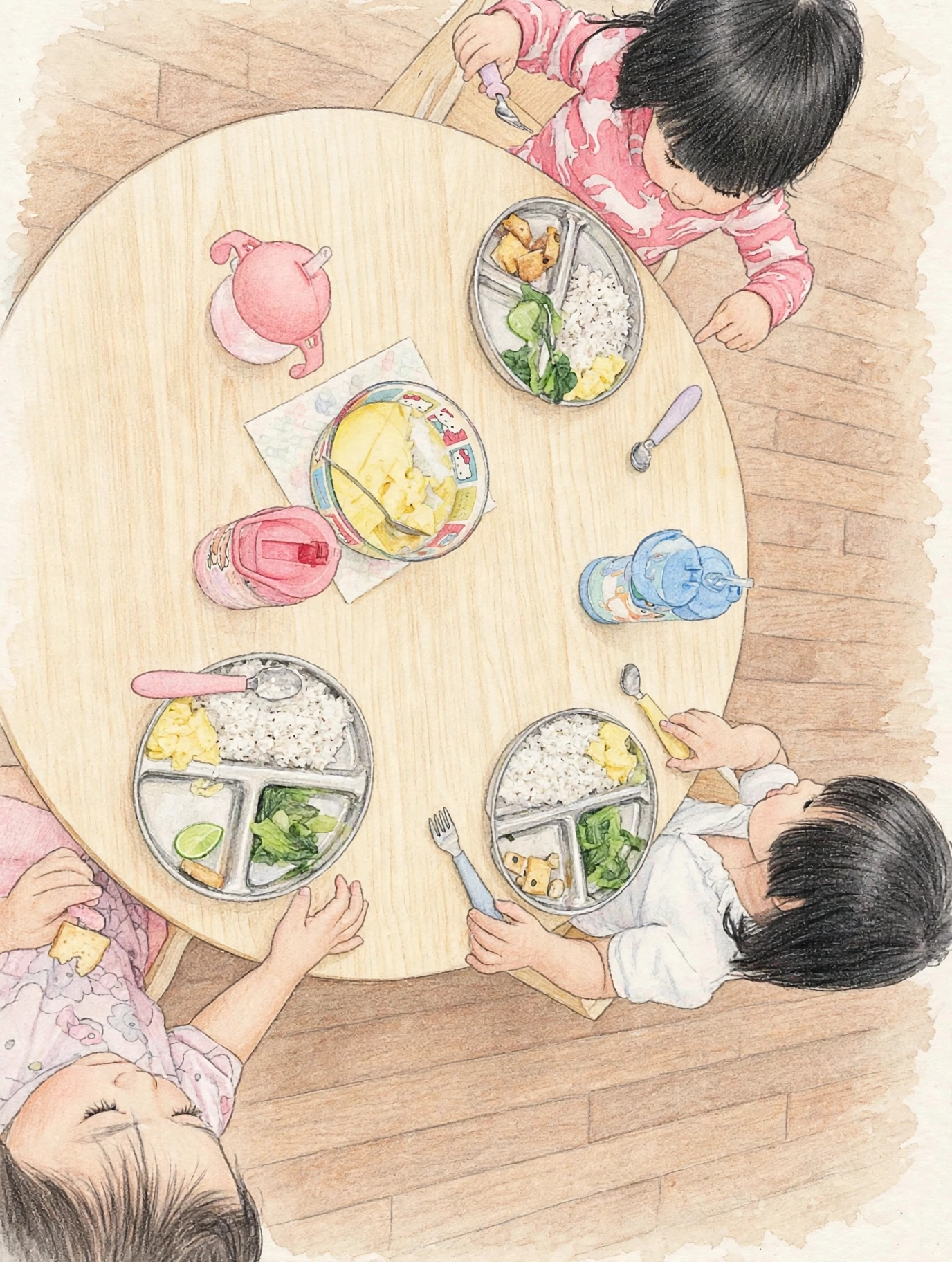 Children eating together