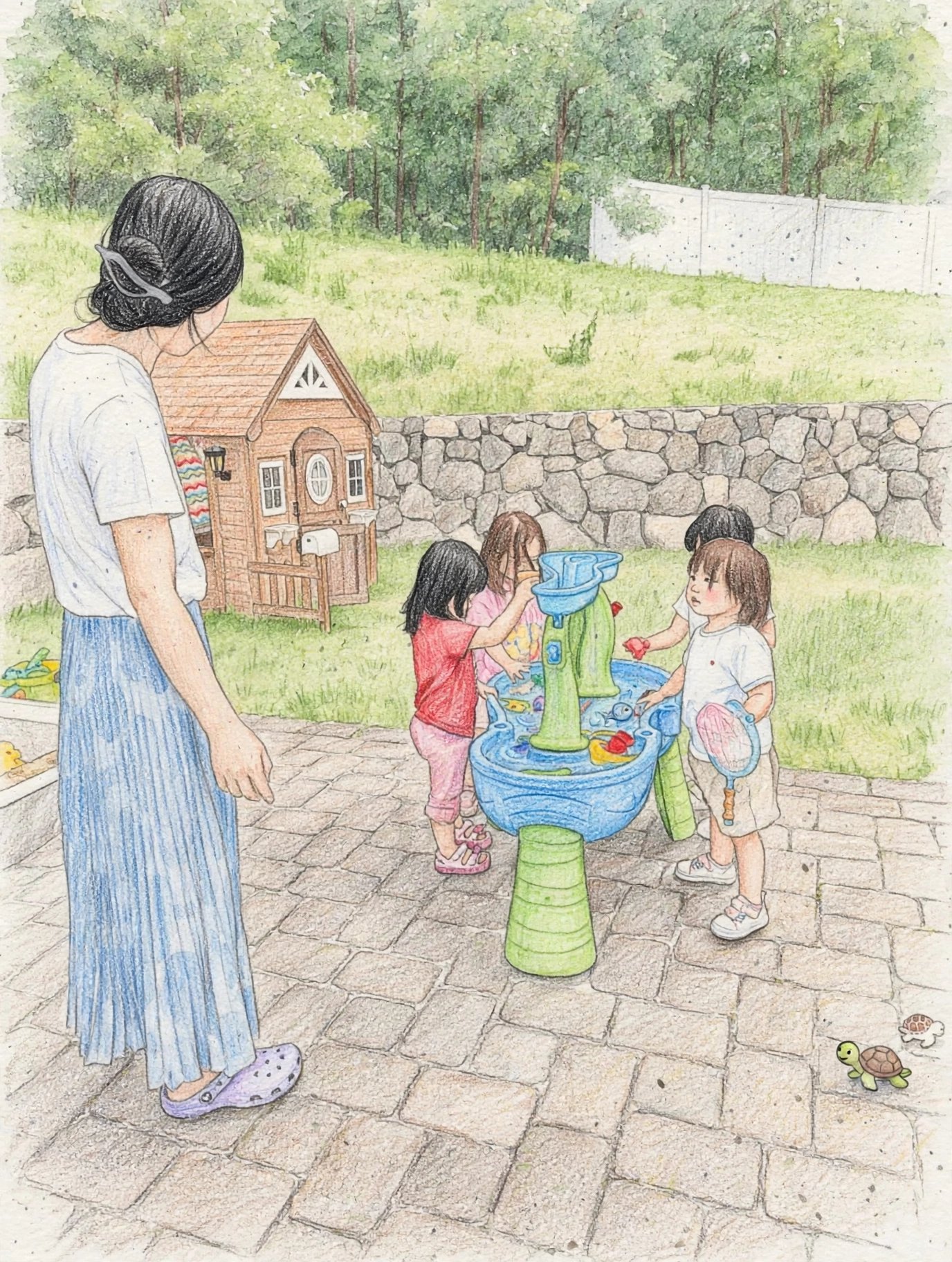 Water play outdoors