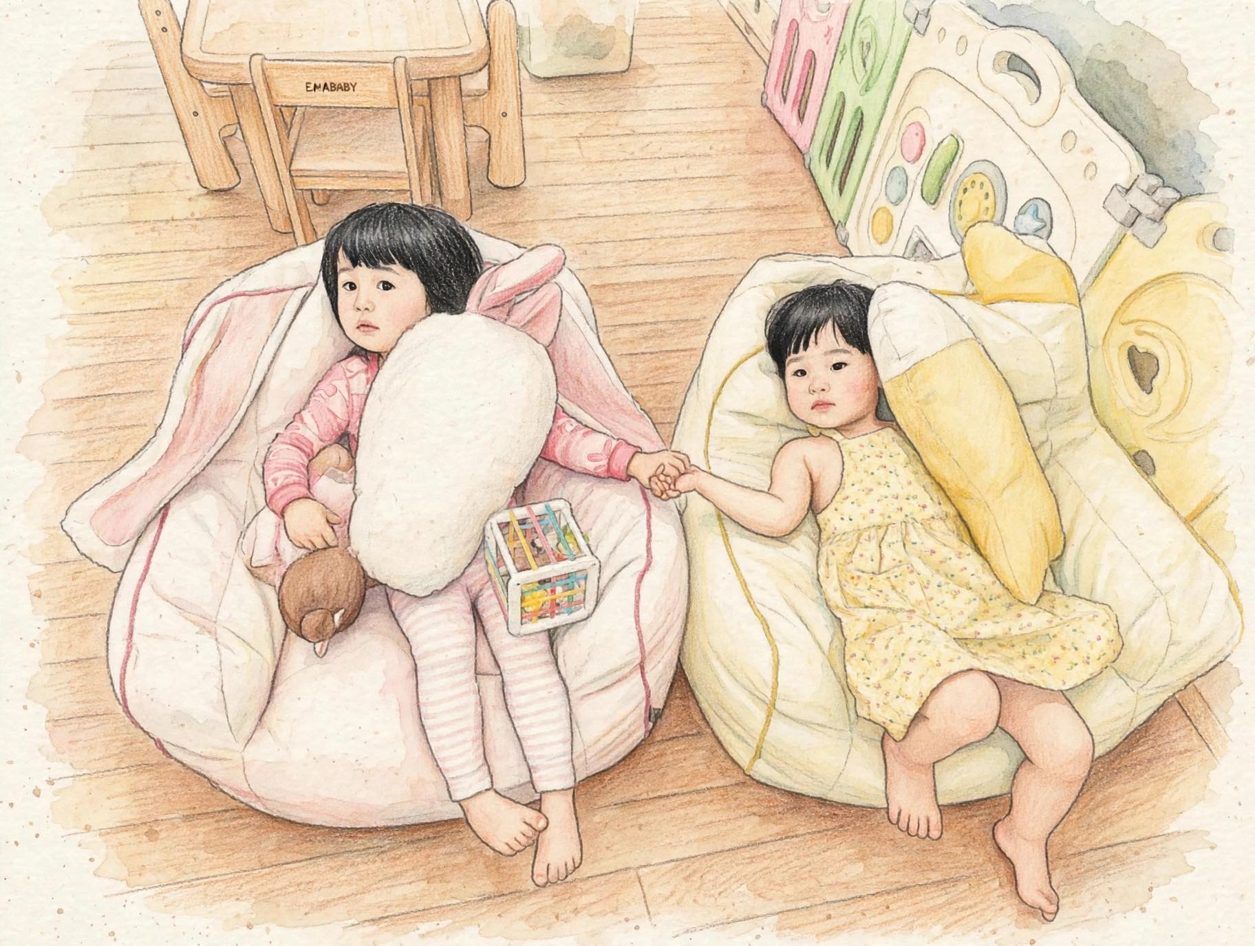 Children holding hands